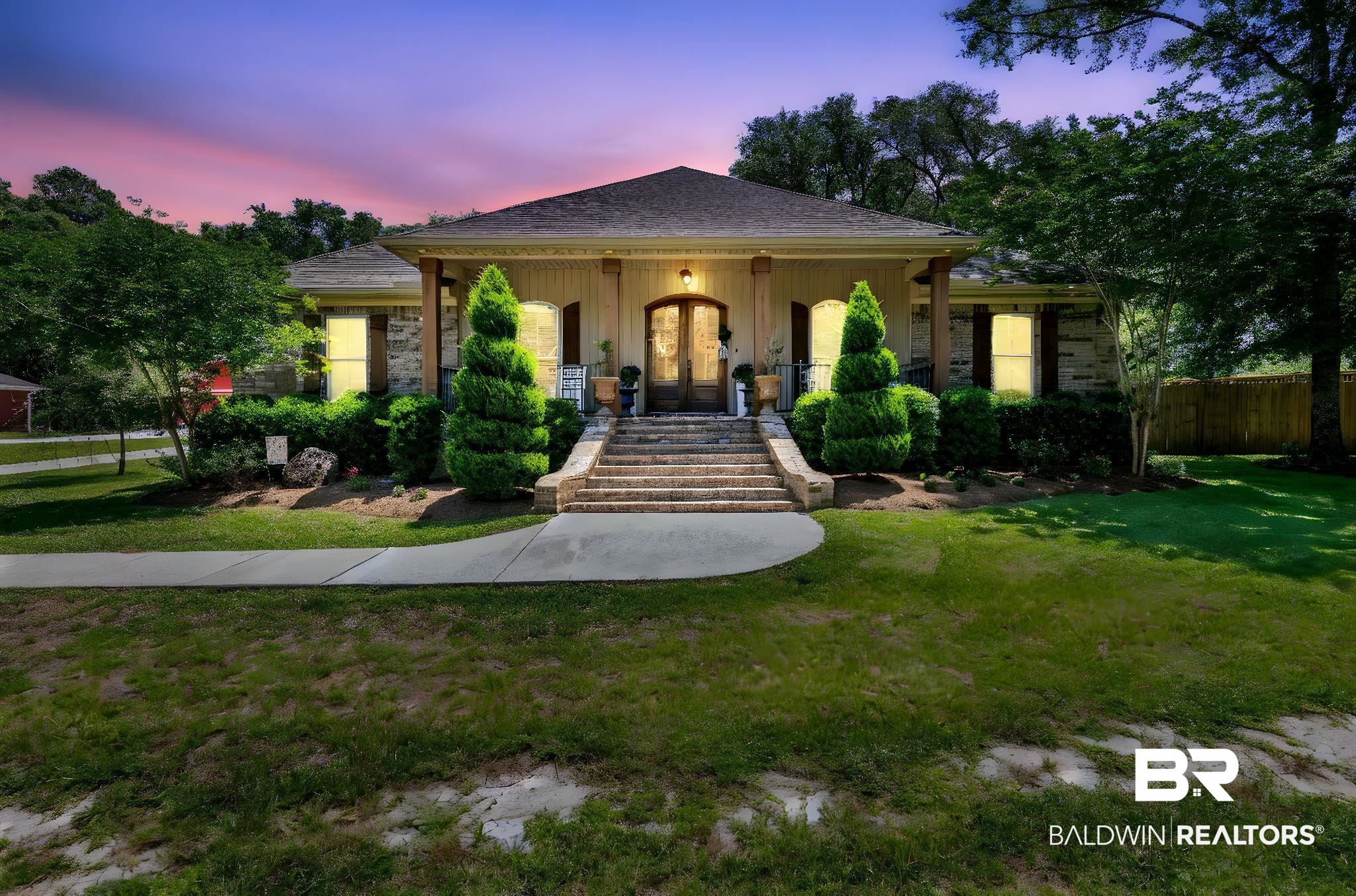 4331 Hamilton Oaks Lane Mobile, AL 36695 - Photo 38 of 38 Bungalow featuring a porch, stairs, and roof with shingles