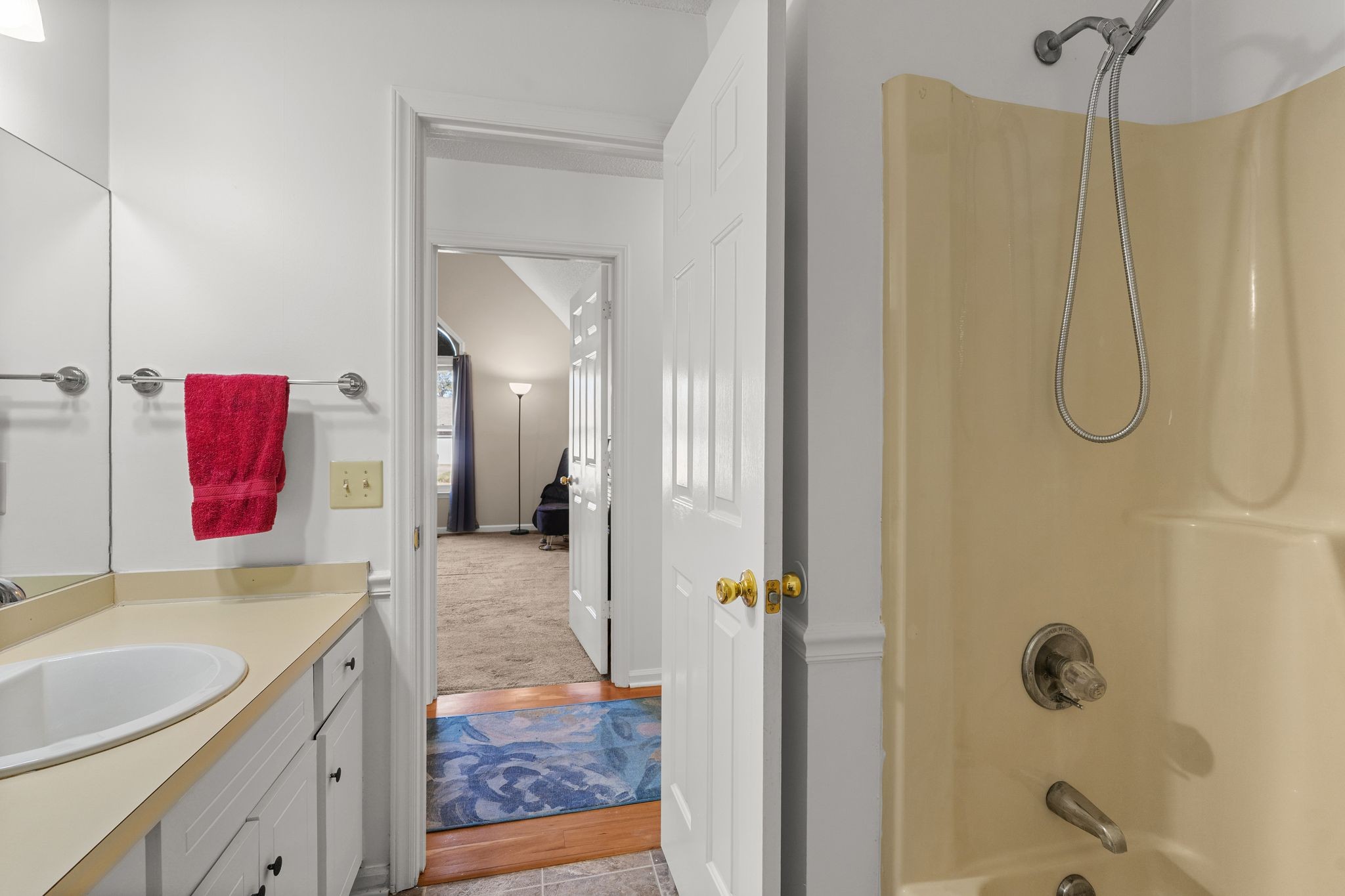 2511 Wellington Place Murfreesboro, TN 37128 - Photo 17 of 31 a spacious bathroom with a granite countertop sink mirror and shower
