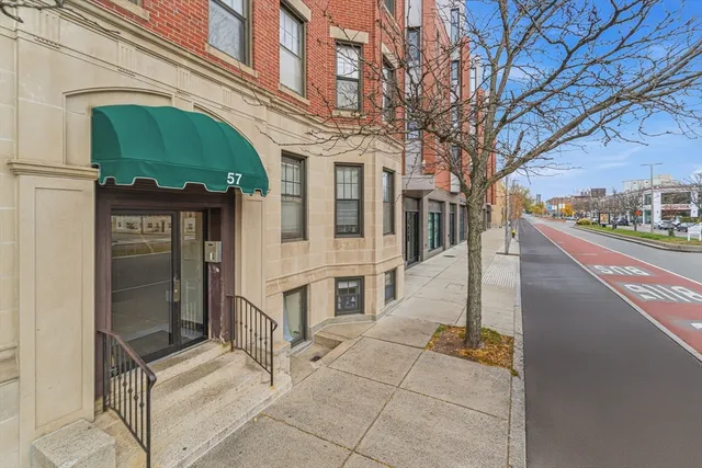 a view of a building with a outdoor space