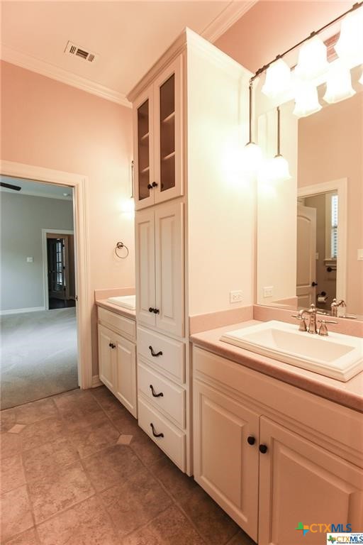 10286 Hartrick Bluff Road Temple, TX 76502 - Photo 36 of 46 a spacious bathroom with a granite countertop sink mirror and