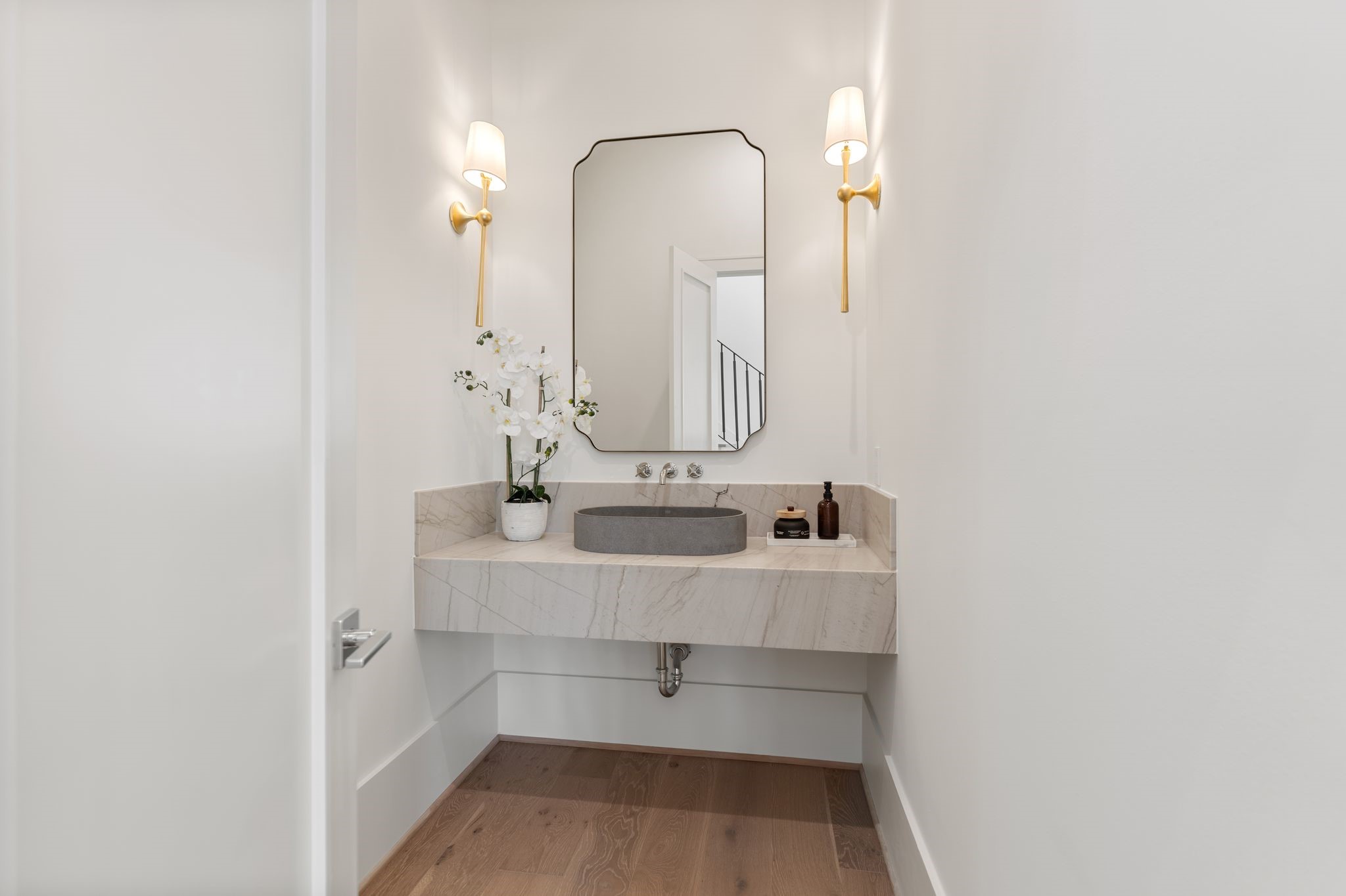 1407 Martin Street Houston, TX 77018 - Photo 14 of 44 a bathroom with a sink and a mirror