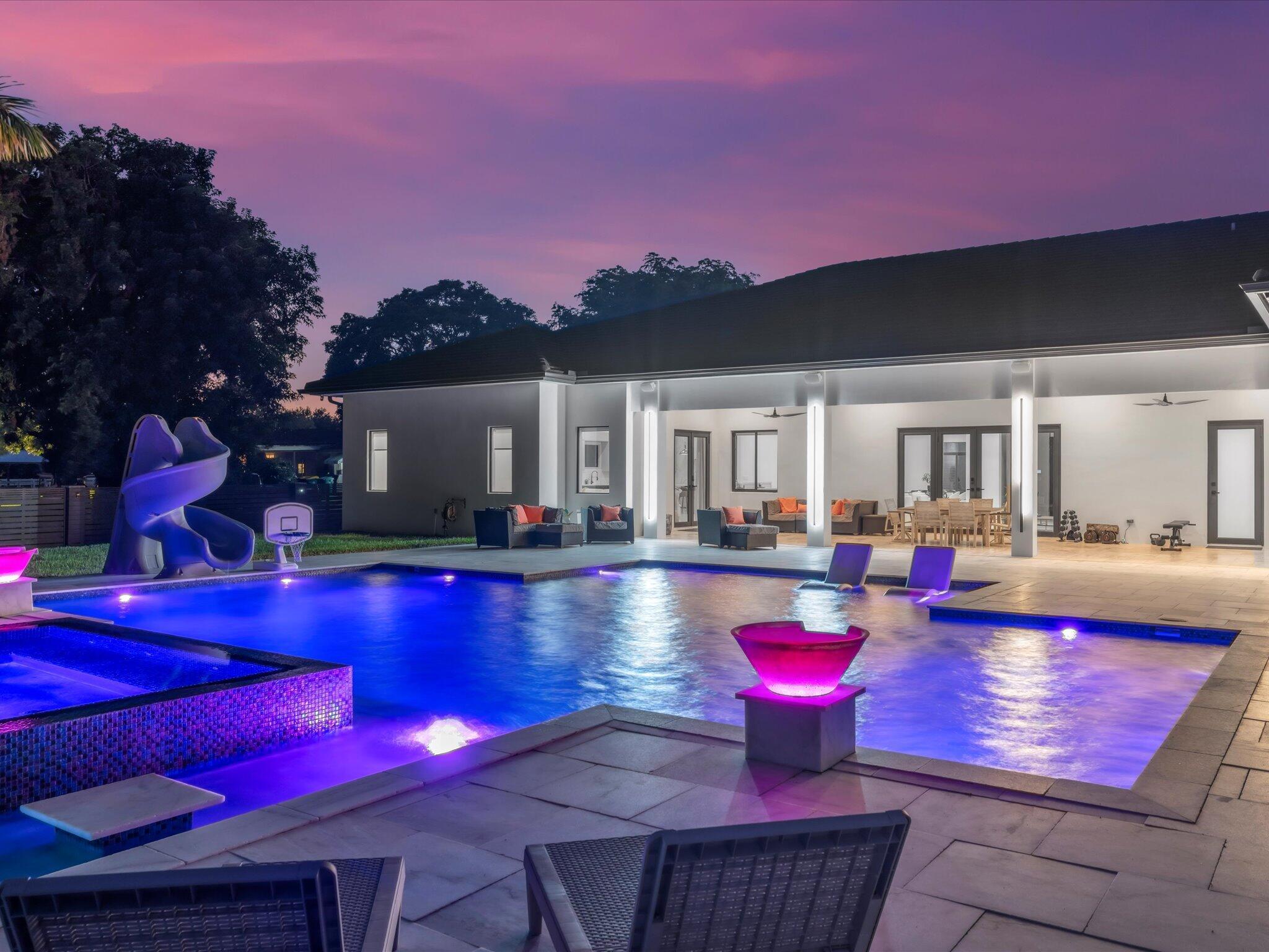 6122 Southwest 173rd Way Southwest Ranches, FL 33331 - Photo 114 of 137 Nighttime Pool
