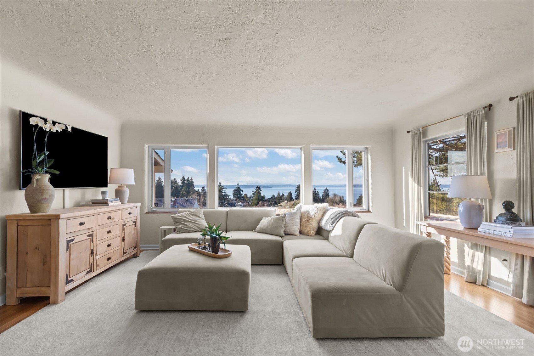 4411 Southwest Othello Street Seattle, WA 98136 - Photo 4 of 36 a living room with furniture and a flat screen tv