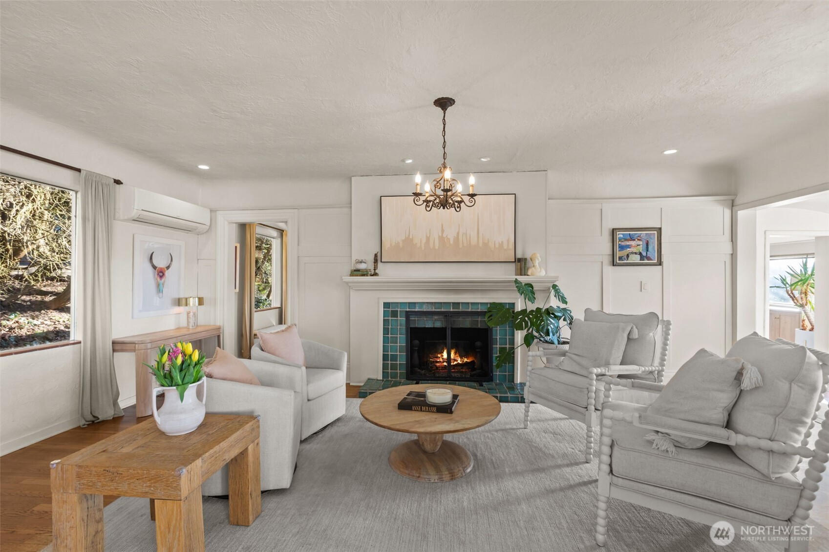 4411 Southwest Othello Street Seattle, WA 98136 - Photo 9 of 36 a living room with furniture and a fireplace