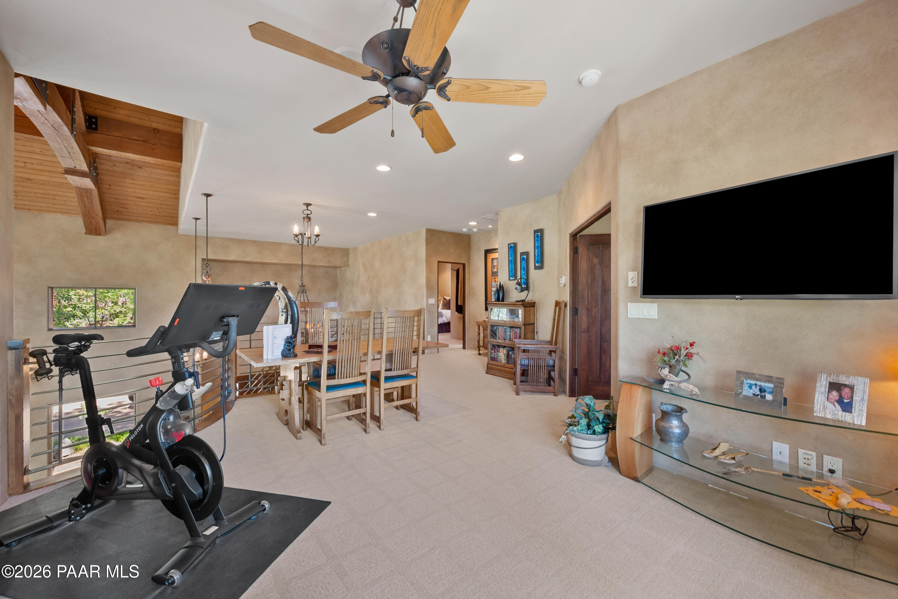 1515 High Valley Ranch Road Prescott, AZ 86303 - Photo 47 of 76 a living room with furniture and a flat screen tv