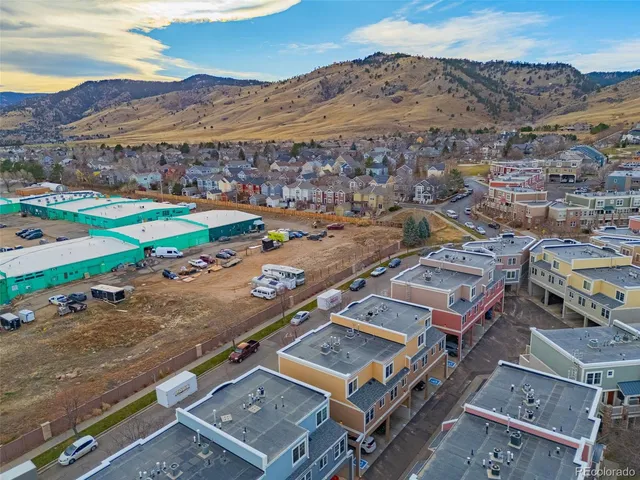 an aerial view of a city