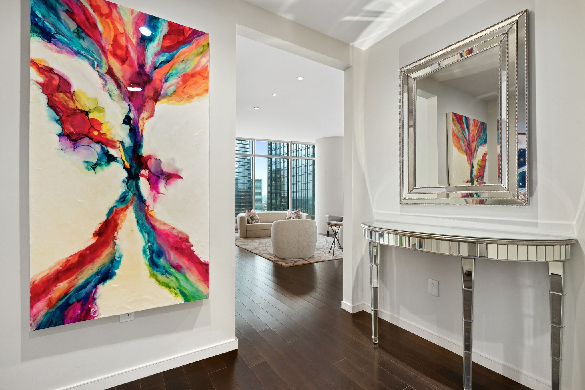 200 Congress Avenue, Unit 24E Austin, TX 78701 - Photo 2 of 40 a view of a living room