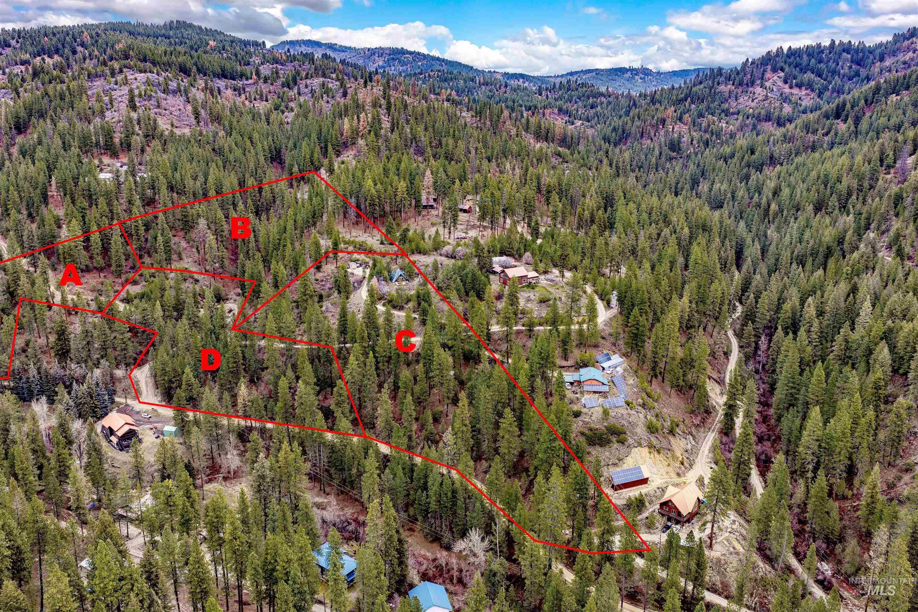 Parcel A Park Lane Boise, ID 83716 - Photo 15 of 41 Aerial overview of property's location with a forest and property parcel outlined