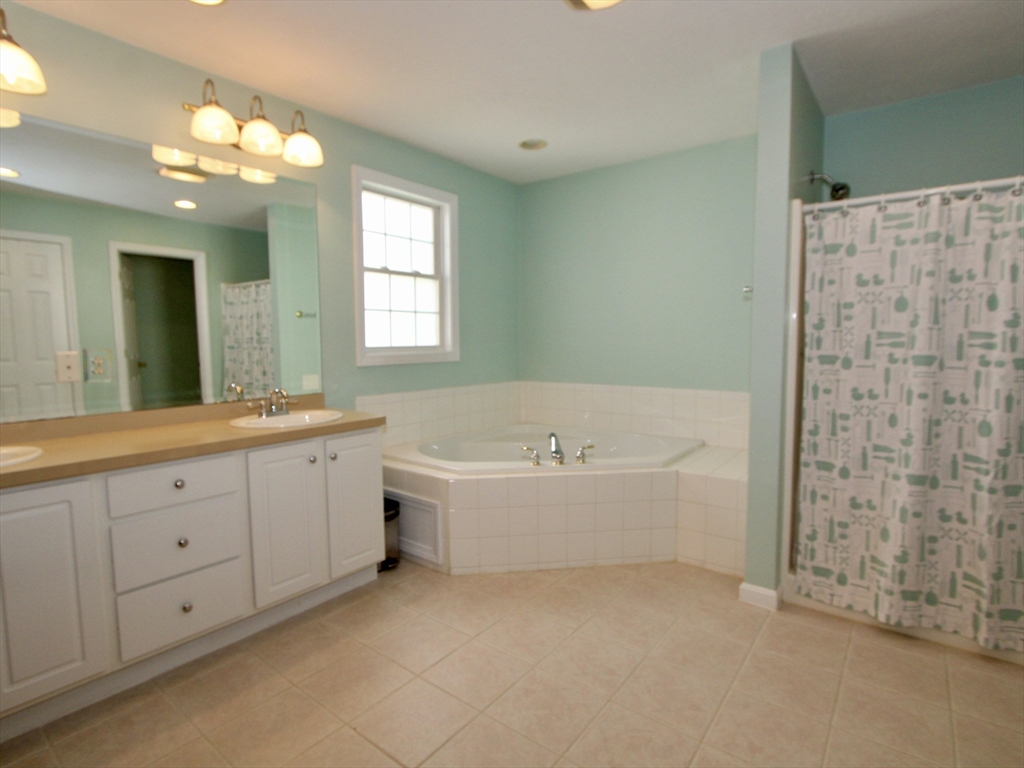 159 Mower Street Worcester, MA 01602 - Photo 15 of 27 a spacious bathroom with a double vanity sink large mirror and a bathtub