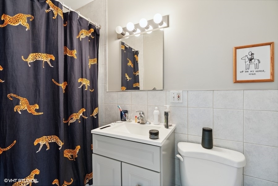 1310 West 18th Street, Unit 2D Chicago, IL 60608 - Photo 5 of 6 a bathroom with a sink and mirror