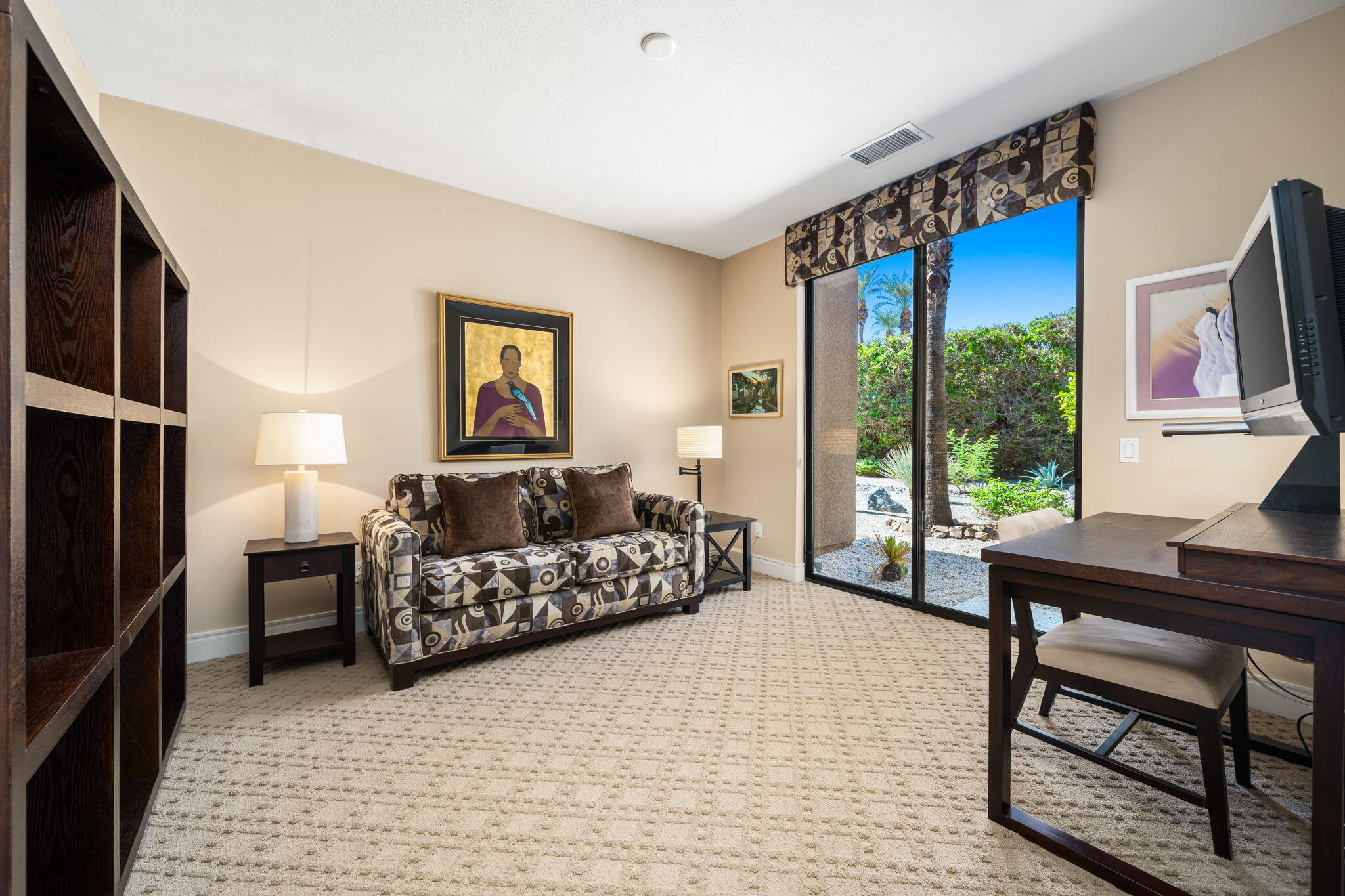 14 Dominion Court Rancho Mirage, CA 92270 - Photo 41 of 65 a bed room with a bed and a large window