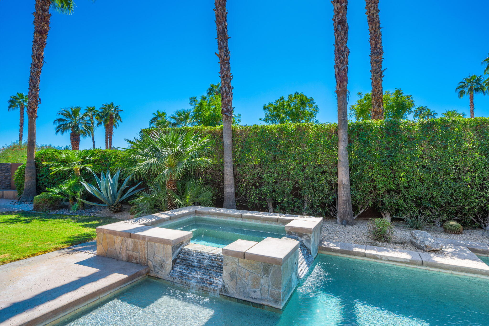 14 Dominion Court Rancho Mirage, CA 92270 - Photo 57 of 65 a view of a backyard with plants