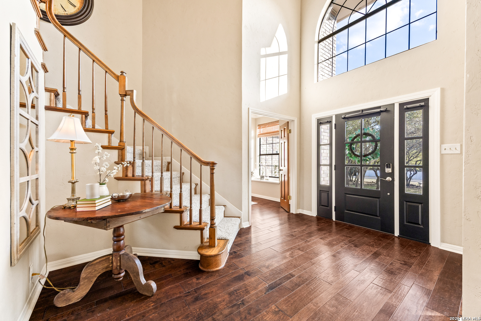 31586 Scarteen Fair Oaks Ranch, TX 78015 - Photo 11 of 67 a view of an entryway with wooden floor and stairs