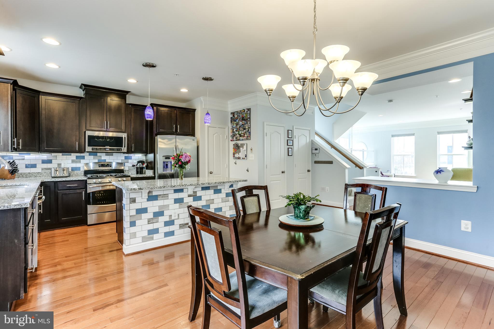 Large dining room off kitchen