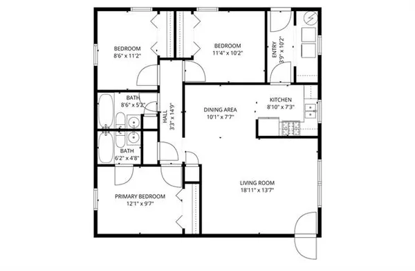 $1,800 | 508 Omega Street, Unit 18B, Belle Chasse, LA 70037