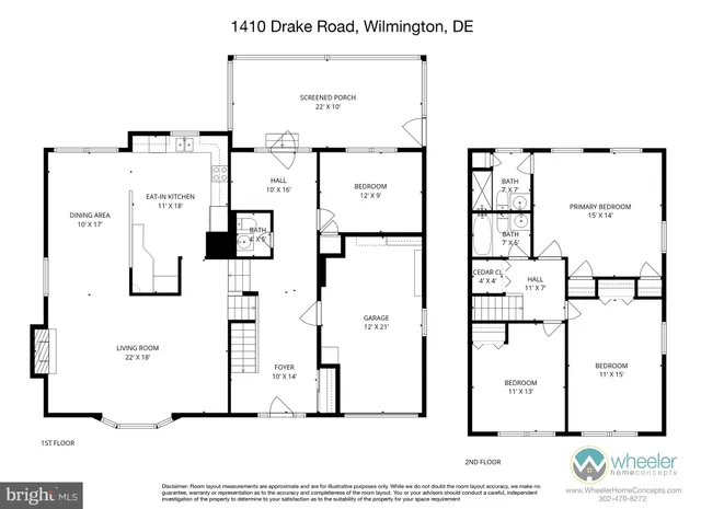 $535,000 | 1410 Drake Road, Wilmington, DE 19803