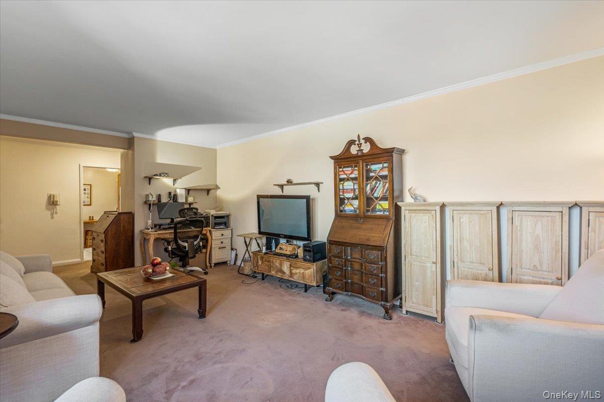 144-60 Gravett Road, Unit 6F Queens, NY 11367 - Photo 7 of 20 a living room with furniture and a flat screen tv