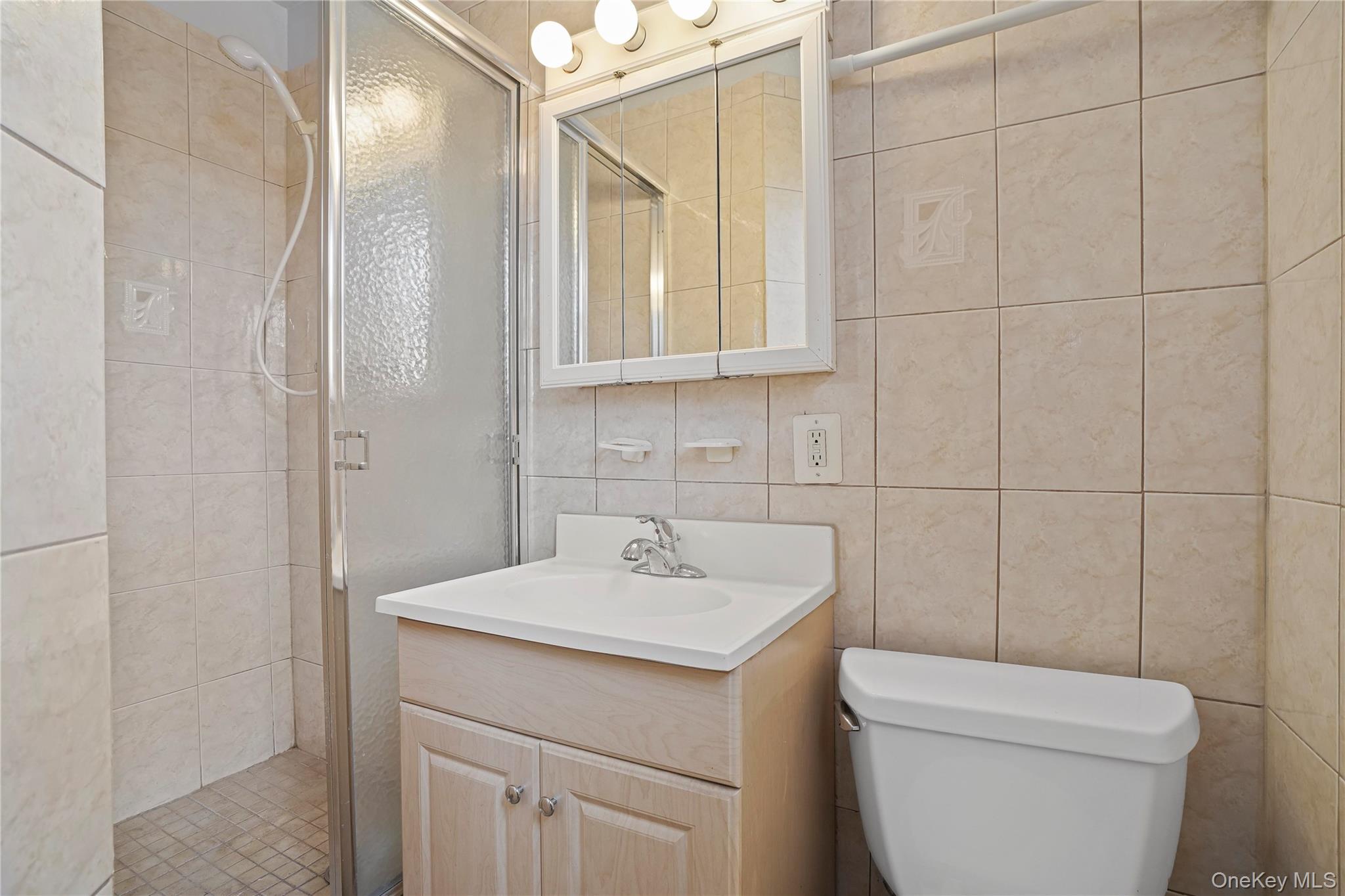 155-27 89th Street, Unit 27 Queens, NY 11414 - Photo 19 of 26 a bathroom with a toilet sink and mirror