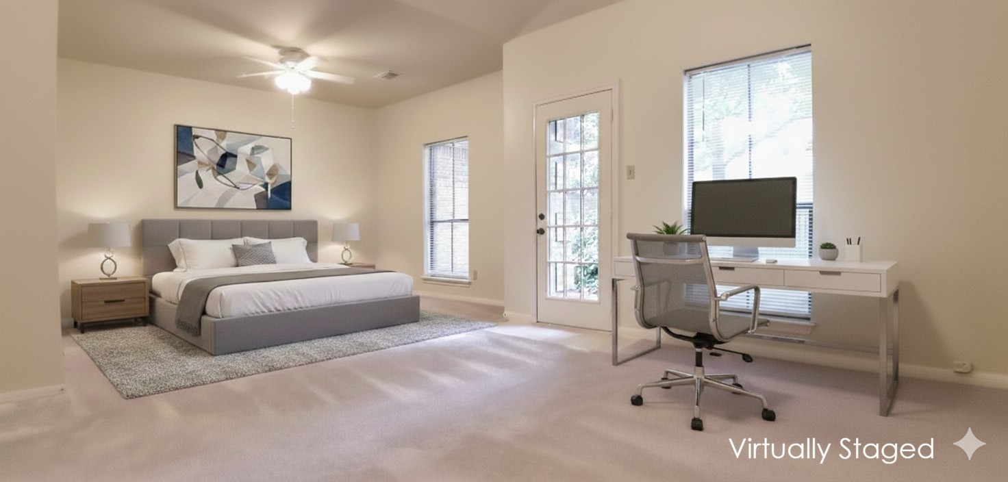 6607 Tournament Drive Houston, TX 77069 - Photo 15 of 46 a bedroom with a bed gym equipment and a window