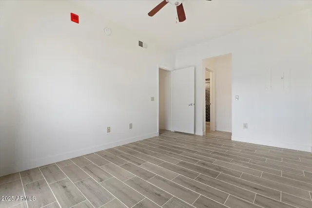 a view of a room with an empty space