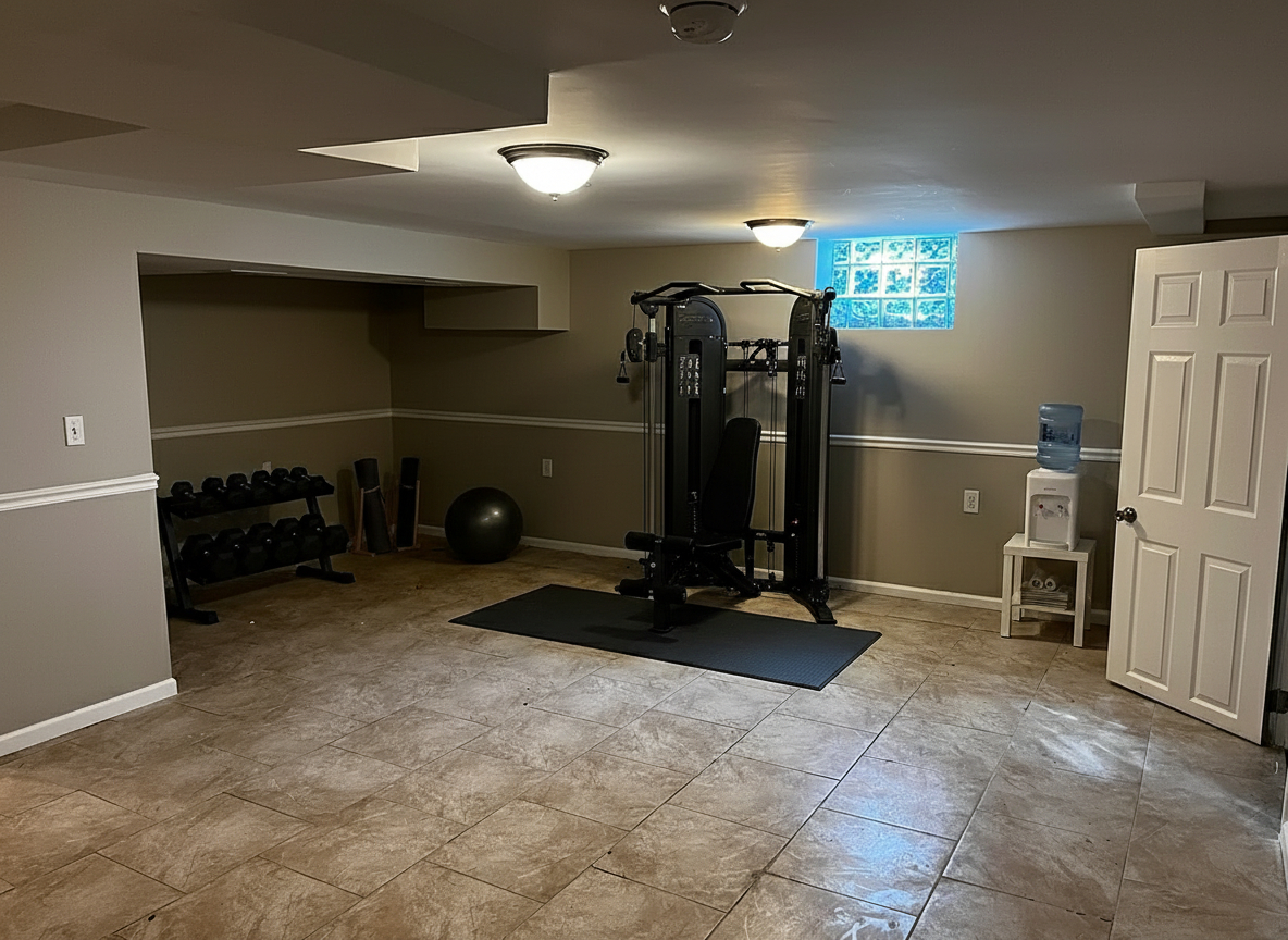 17107 Longfellow Avenue Hazel Crest, IL 60429 - Photo 8 of 21 a room with gym equipment and white walls
