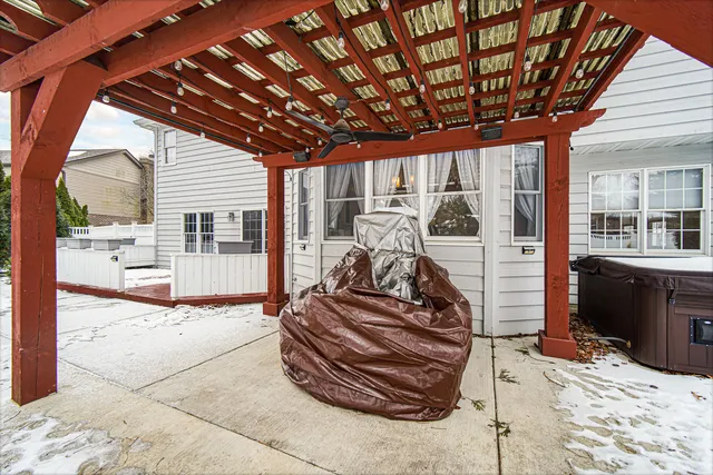 a street view covered with snow