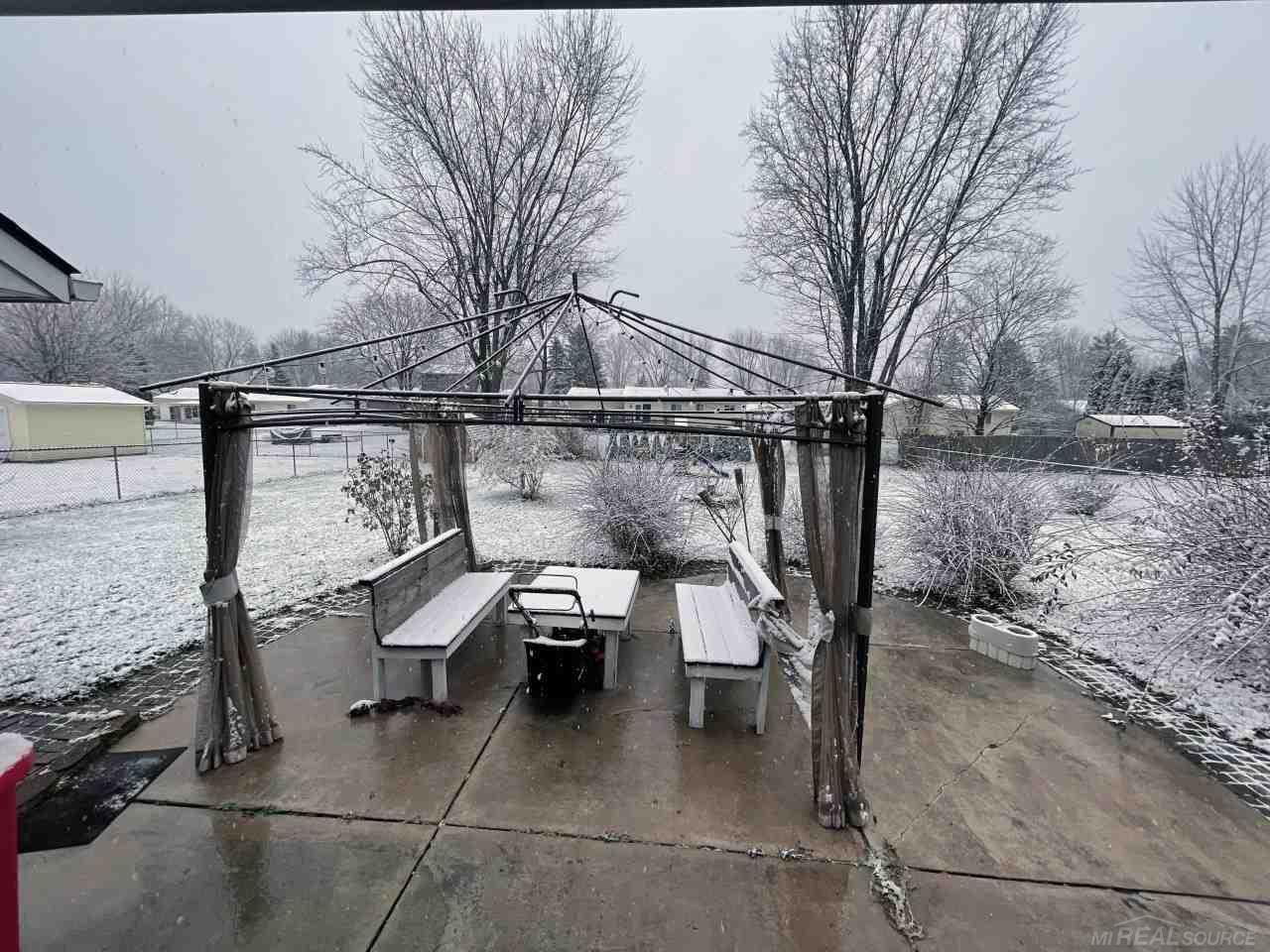 patio and backyard