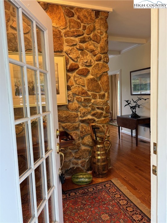 638 Ridge Road Glade Valley, NC 28627 - Photo 4 of 35 a view of entryway with wooden floor