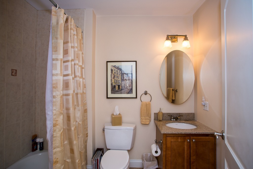 69 Parkton Road, Unit 1 Boston, MA 02130 - Photo 14 of 30 a bathroom with a toilet a sink and mirror