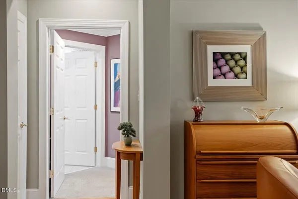a view of a hallway with a elevator