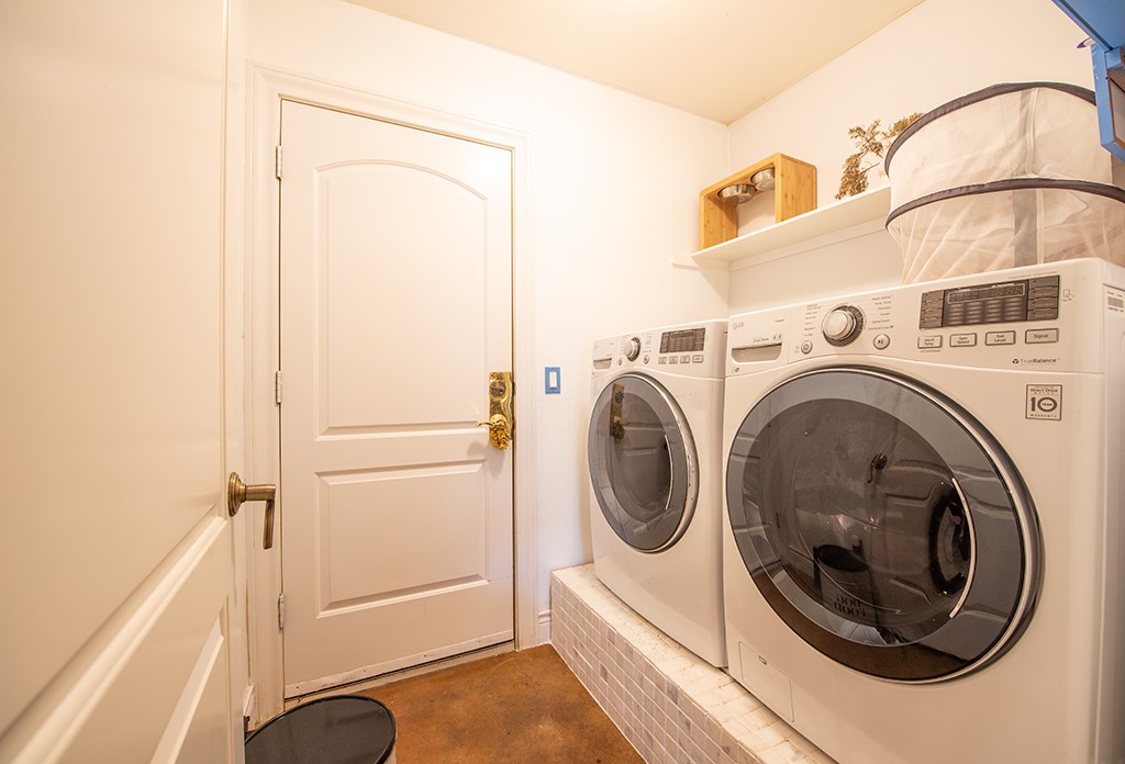 3609 Clawson Road, Unit A Austin, TX 78704 - Photo 17 of 17 Functional laundry room equipped with modern washer and dryer units for everyday convenience.
