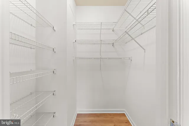 a view of small space with empty racks