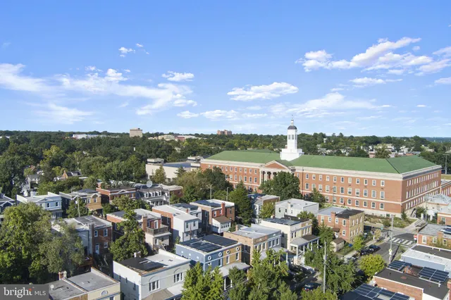a large building with a large window