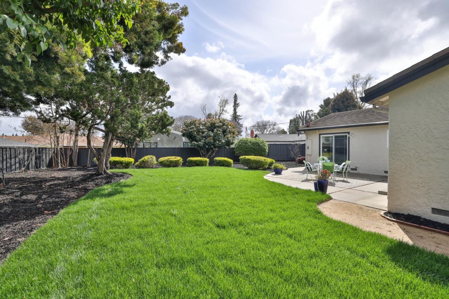 148 Jacinto Way Sunnyvale, CA 94086 - Photo 20 of 27 a view of a house with backyard sitting area and garden