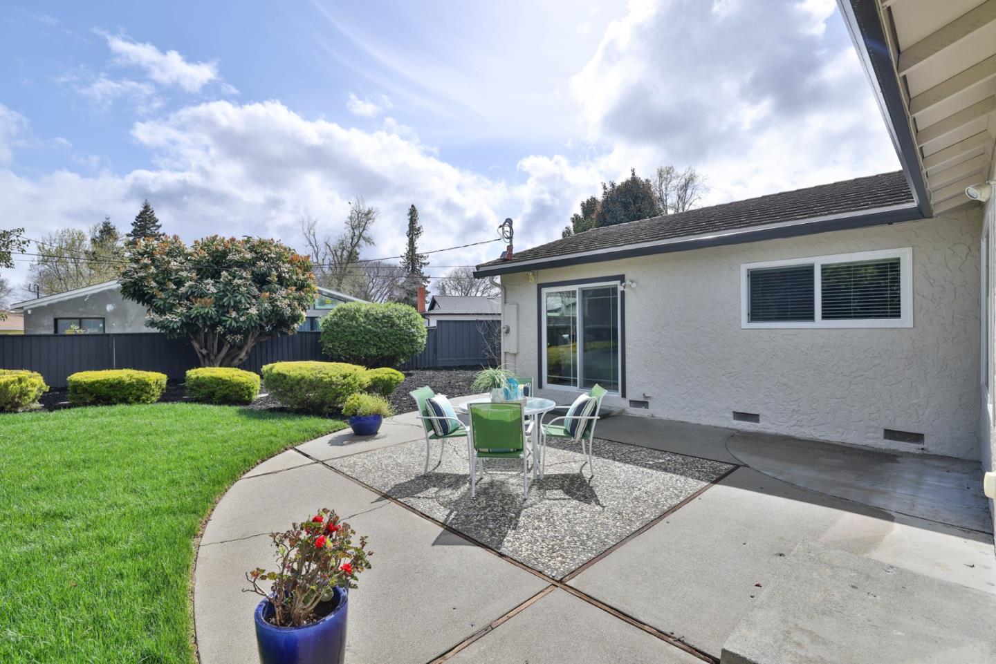 148 Jacinto Way Sunnyvale, CA 94086 - Photo 21 of 27 a view of a house with backyard sitting area and garden