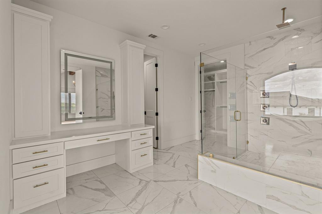 227 High View Trail Aledo, TX 76008 - Photo 23 of 40 a bathroom with a tub shower sink and mirror