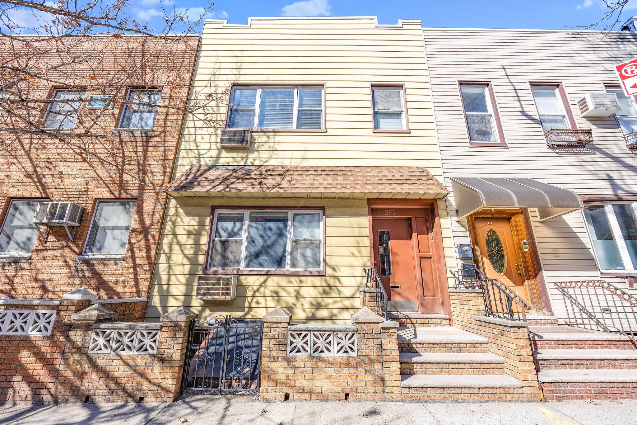 a front view of a house