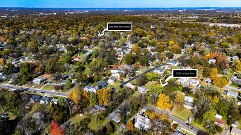 an aerial view of multiple house