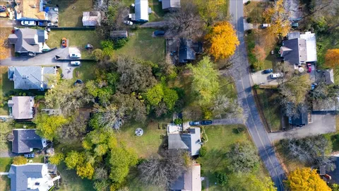 an aerial view of multiple house
