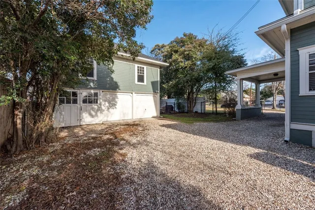 a backyard of a house
