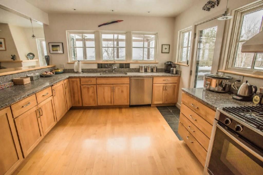 578 Newbury Neck Road Surry, ME 04684 - Photo 8 of 26 Spacious kitchen with hardwood floor...