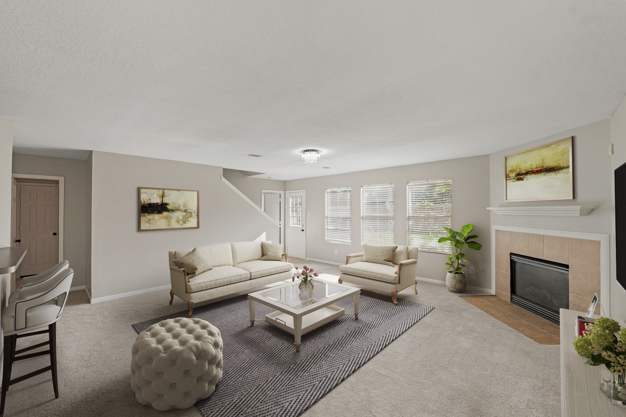 20410 Fall Foliage Drive Humble, TX 77338 - Photo 6 of 35 Virtual Staged: Living Room