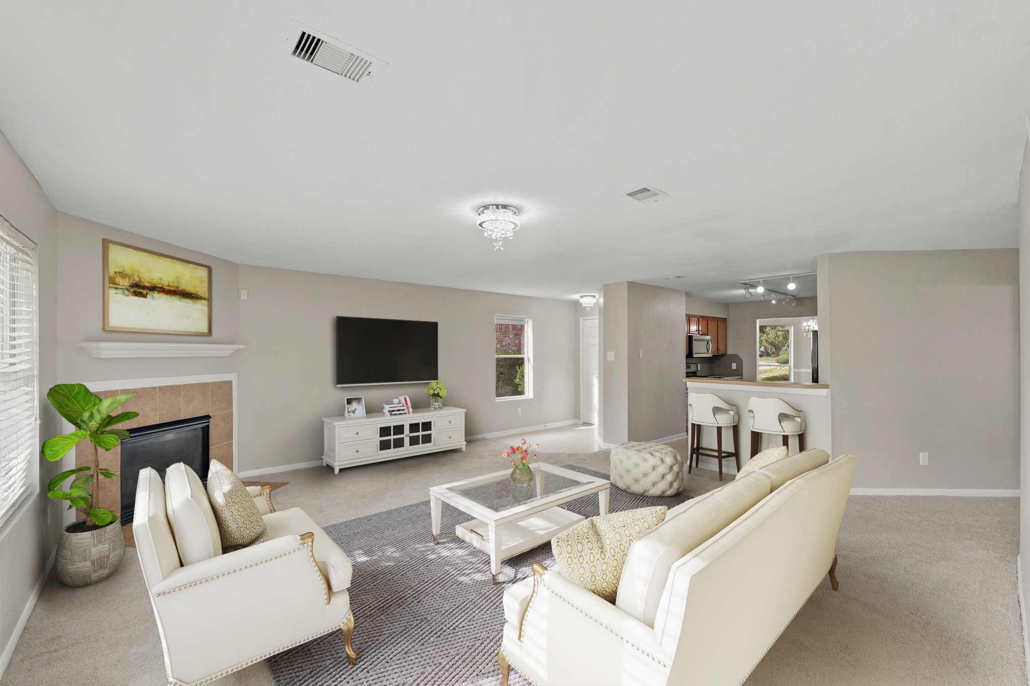 20410 Fall Foliage Drive Humble, TX 77338 - Photo 8 of 35 Virtual Staged: Living Room