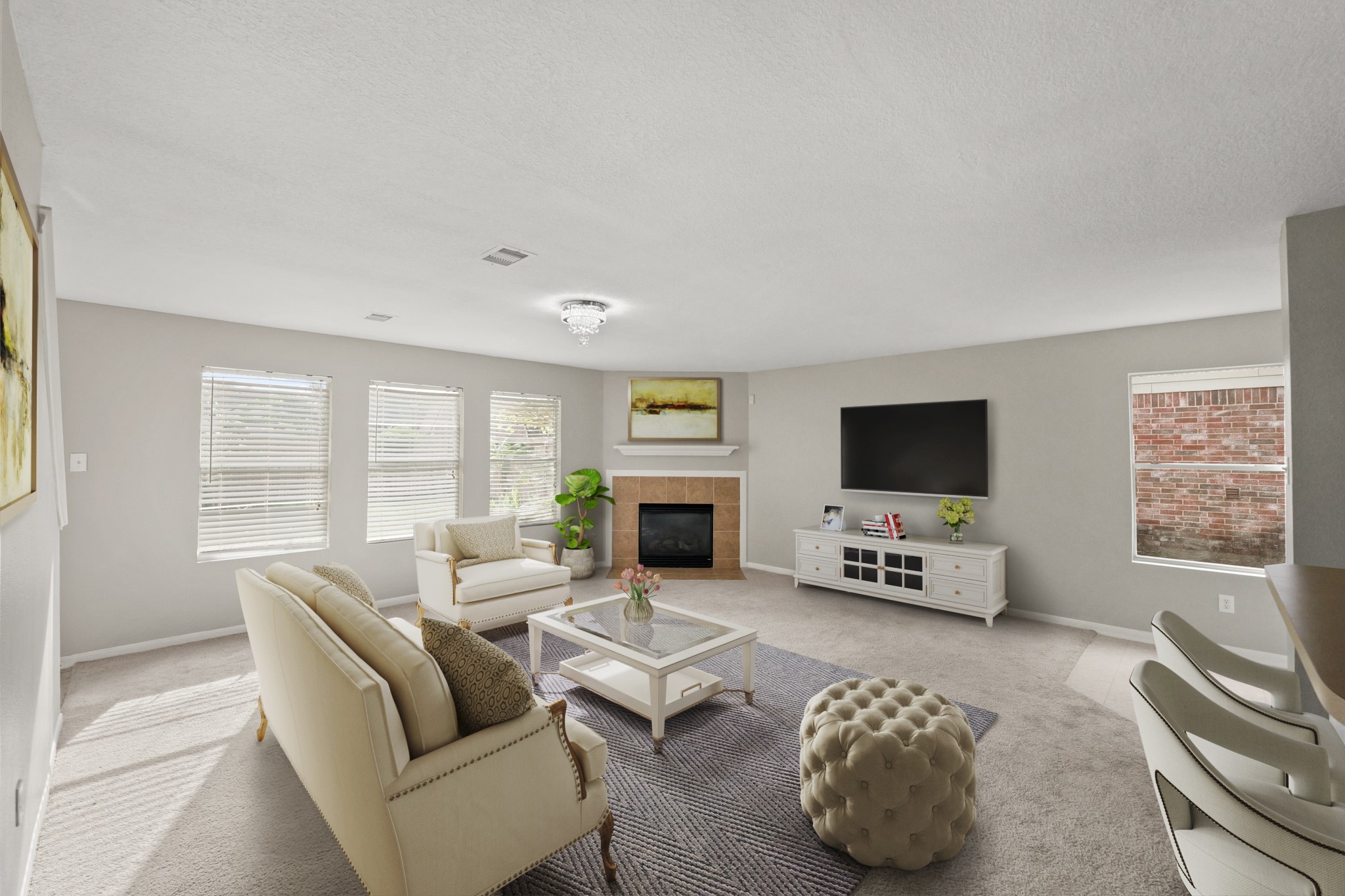 20410 Fall Foliage Drive Humble, TX 77338 - Photo 9 of 35 Virtual Staged: Living Room