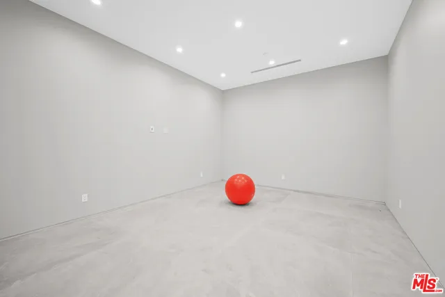 a view of a room with storage