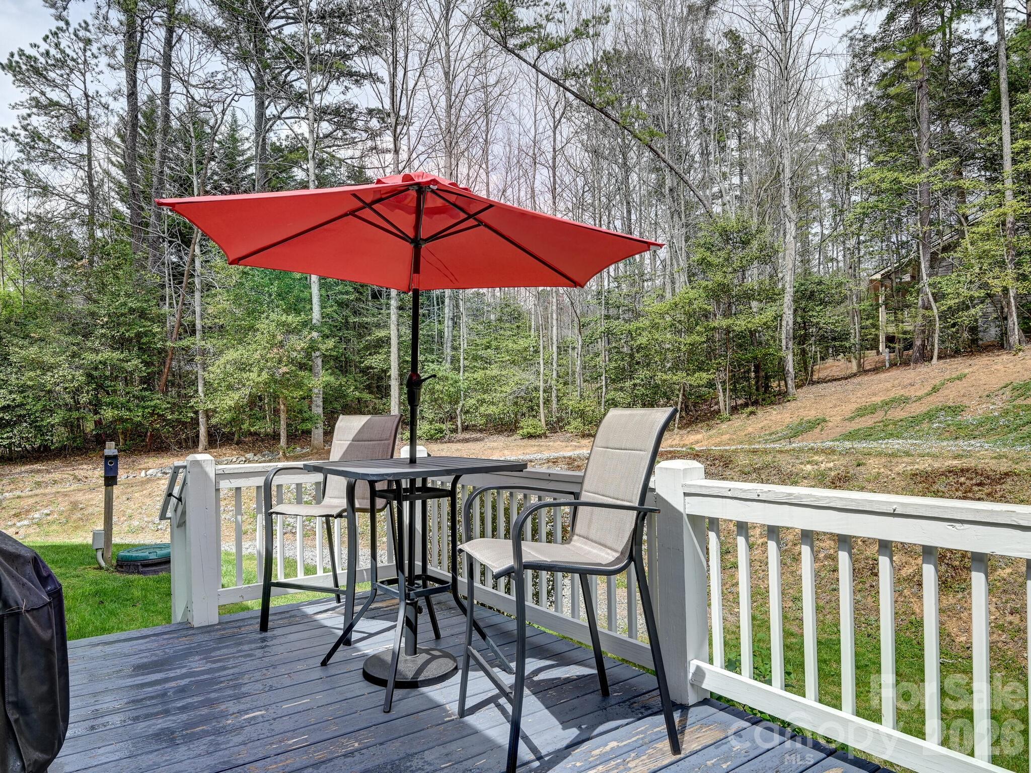 241 West Sunset Ridge Drive Etowah, NC 28729 - Photo 30 of 30 a view of deck with furniture and umbrella