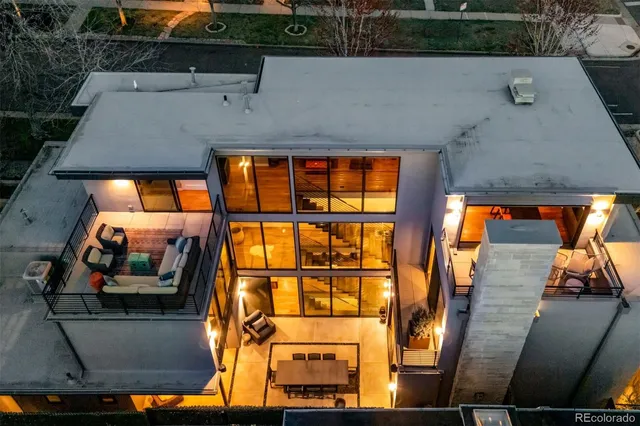 a front view of building