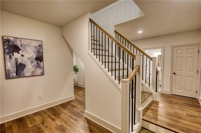 a view of a room with storage