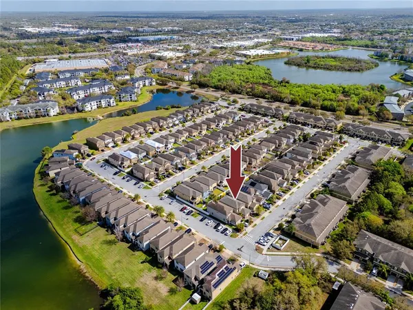 an aerial view of a city