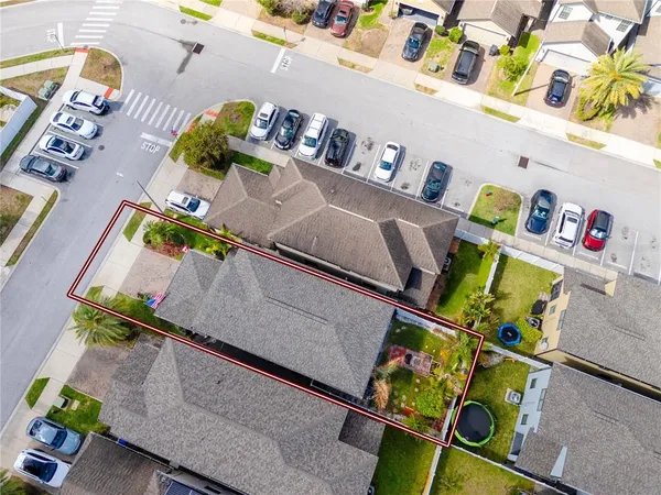 a view of a lake with a city